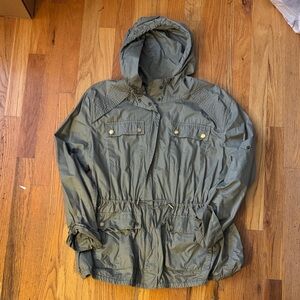 Michael Kors Olive Green Hooded Jacket